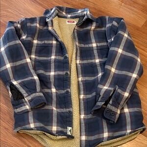 Wrangler Blue and Cream Sherpa Jacket